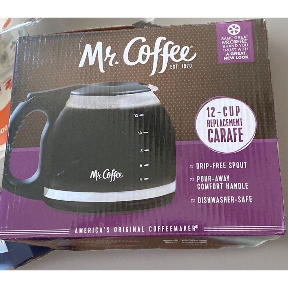 Mr. Coffee PLD12RB4 Replacement 12 Cup Carafe Coffee Maker Pot - New In Open Box